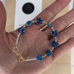 Blue Little  Hearts Bracelet