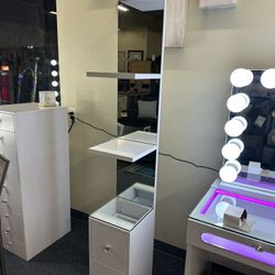 White Vanity Shelf W/ LED 