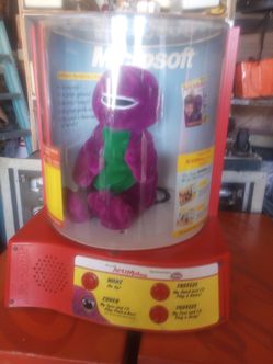 Microsoft interactive Barney working store display