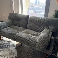 Futon Sofa Bed, 66 Inch Adjustable Convertible