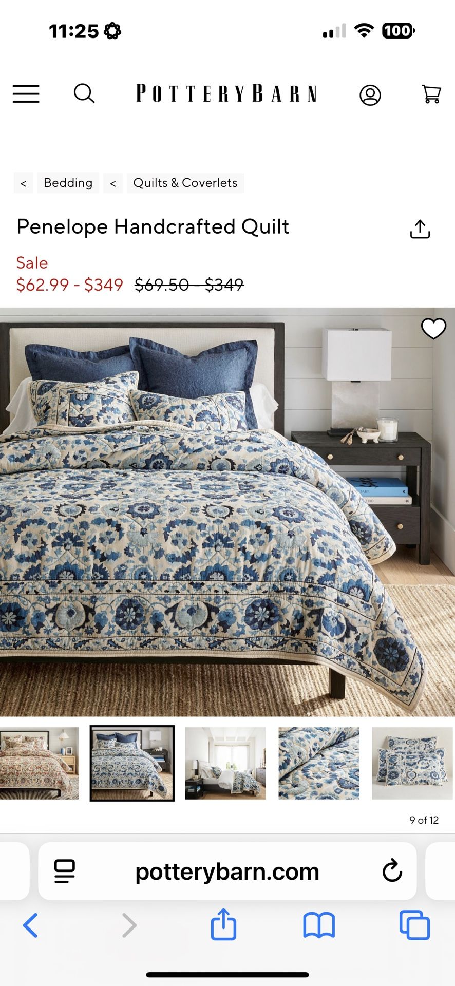 King Pottery Barn Cotton Quilt And 2 King shams