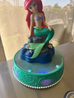 Disney The Little Mermaid Ariel Singing Coin Bank W Lights Princess Sound NO BOX