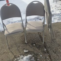 Price Is Firm.. Three Decorative Metal Folding Chairs
