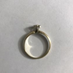 14k Gold Engagement Diamond Ring 