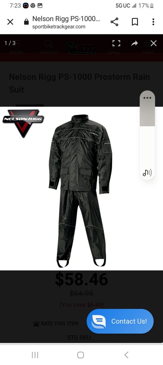 NELSON RIGG PS1000 Rain Suit 🌧 