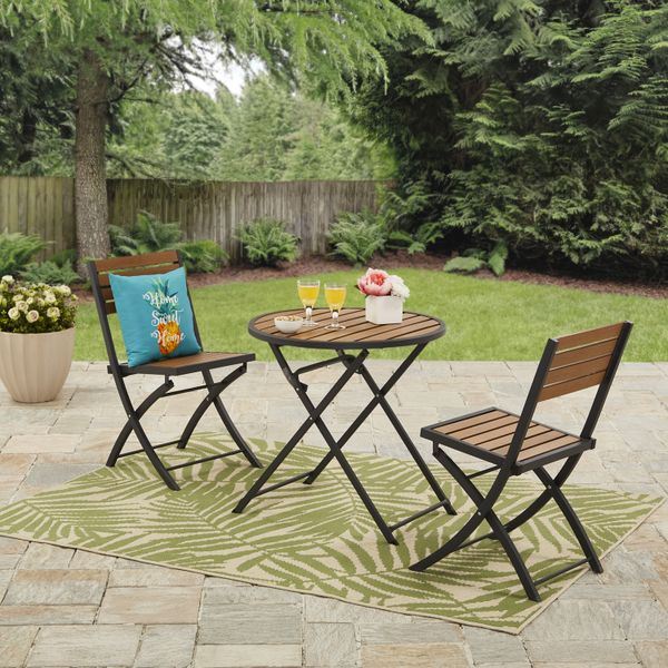 Mainstays Calie Bay Folding Faux Wood 3pc Bistro Set Sku 56237 Mainstays Calie Bay Folding Faux Wood 3pc Bistro Set Sku 56237 For In Santa Fe Springs Ca Offerup