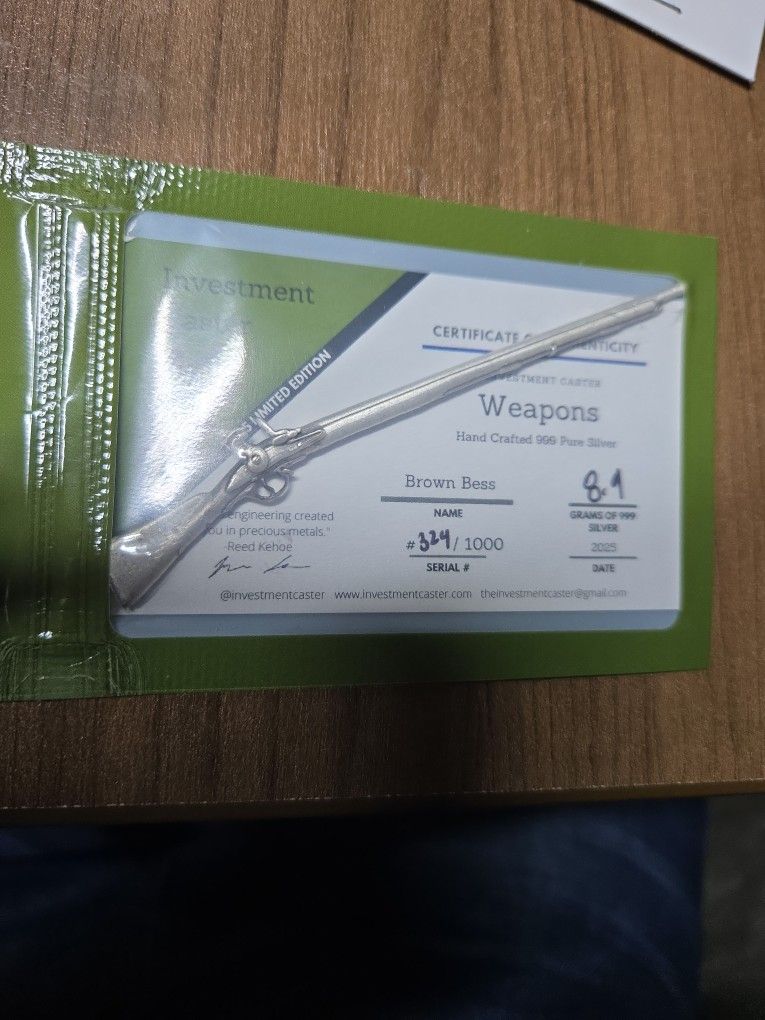 Brown Bess Silver Bullion