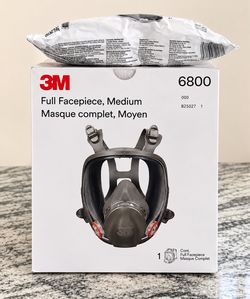 NEW 3M 6800 Full Face Respirator + 2 Sealed 60926 Cartridges – Complete Bundle