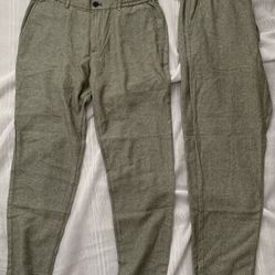 NWT Banana Republic Men’s size 32W 32L Linen Blend Athletic Pants Gray