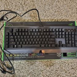 Razer Blackwidow V2 Keyboard W/ Razer Deathadder Elite Mouse And Razer Firefly