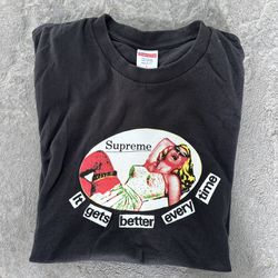 Supreme T-shirt Black Size Large 