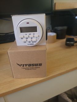 VIVOSUN 7-Day Dual Outlet Digital Program Timer