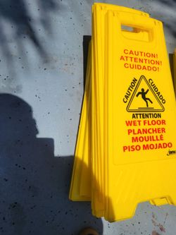 Wet floor signs