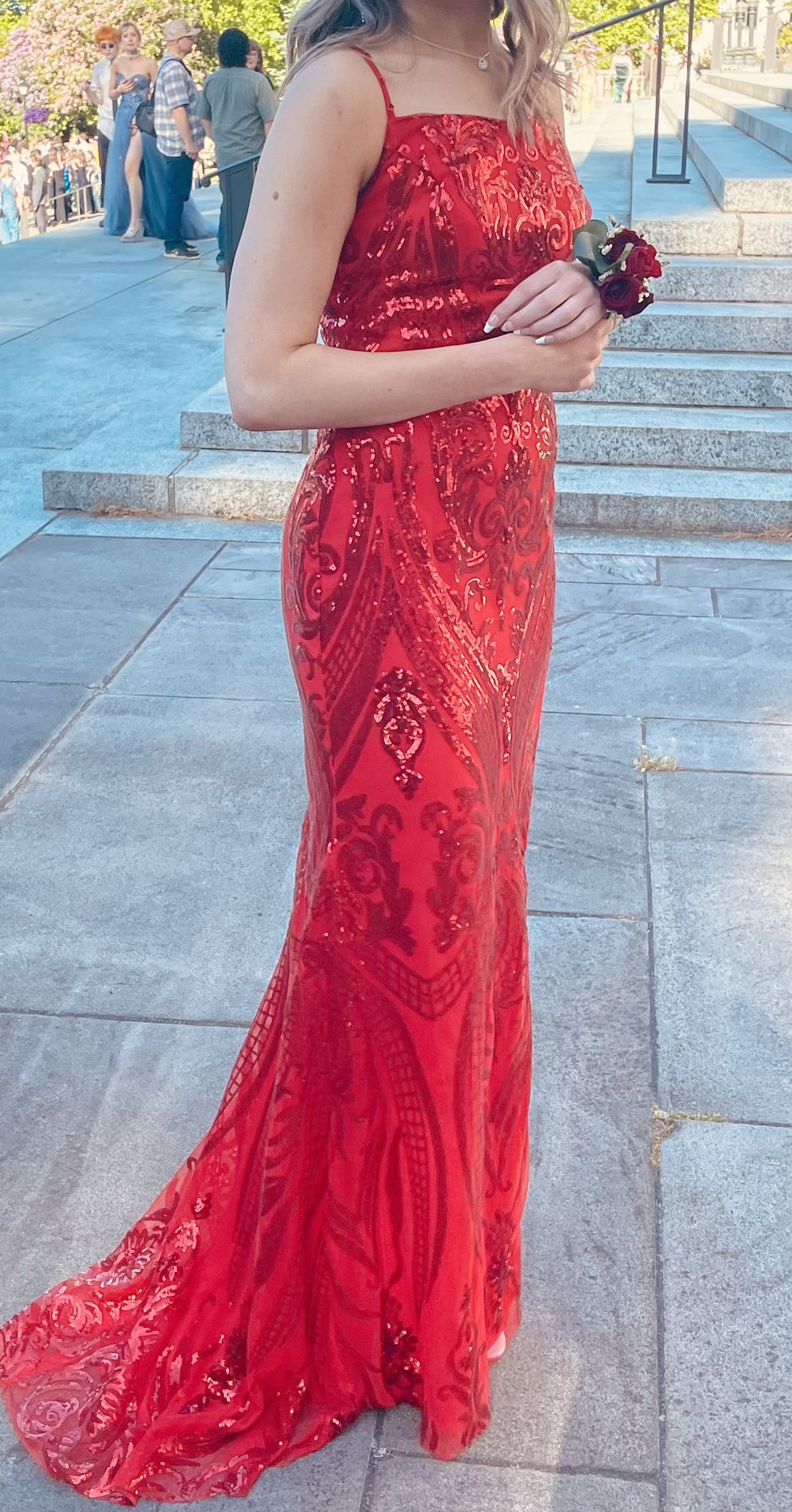 Red Prom Dress, Size Small or Xs