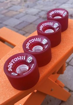 Dogtown Skateboards K-9 Premium Cruiser Wheels 63mm (Red) Gently Used (Set of 4)