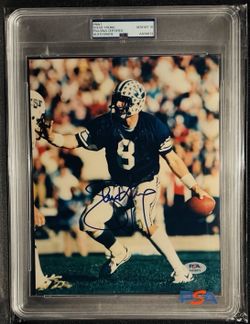 PSA 10 Steve Young Signed 8x10 Photo Slabbed Encapsulated PSA DNA Auto Grade 10 BYU 49ers