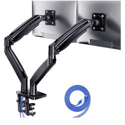 ErGear Dual Monitor Desk Mount Fits up to 40" Screens, Max 26.4lbs Capacity Each, Black