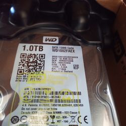 WD1TB Hard Disk HDD 3.5”