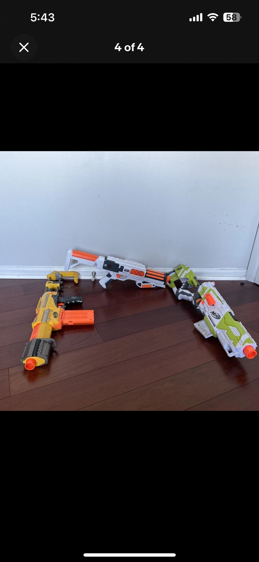 Nerf Gun Set: 3 Guns