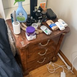 Old wooden nightstand 