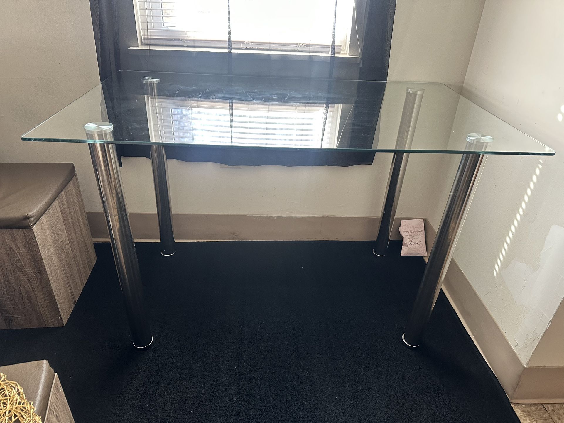 27x47 Glass Table 