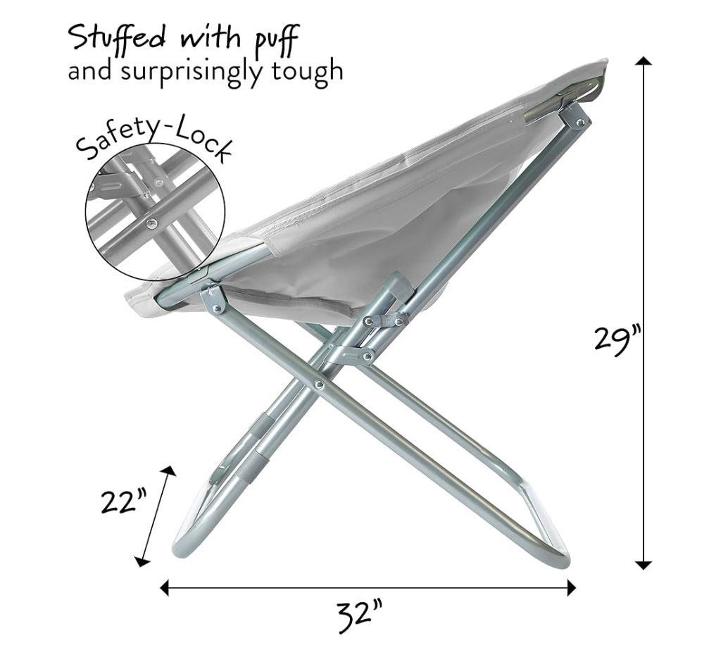 FOLDABLE SAUCER GREY CHAIR