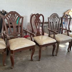 Dining table and chairs as is