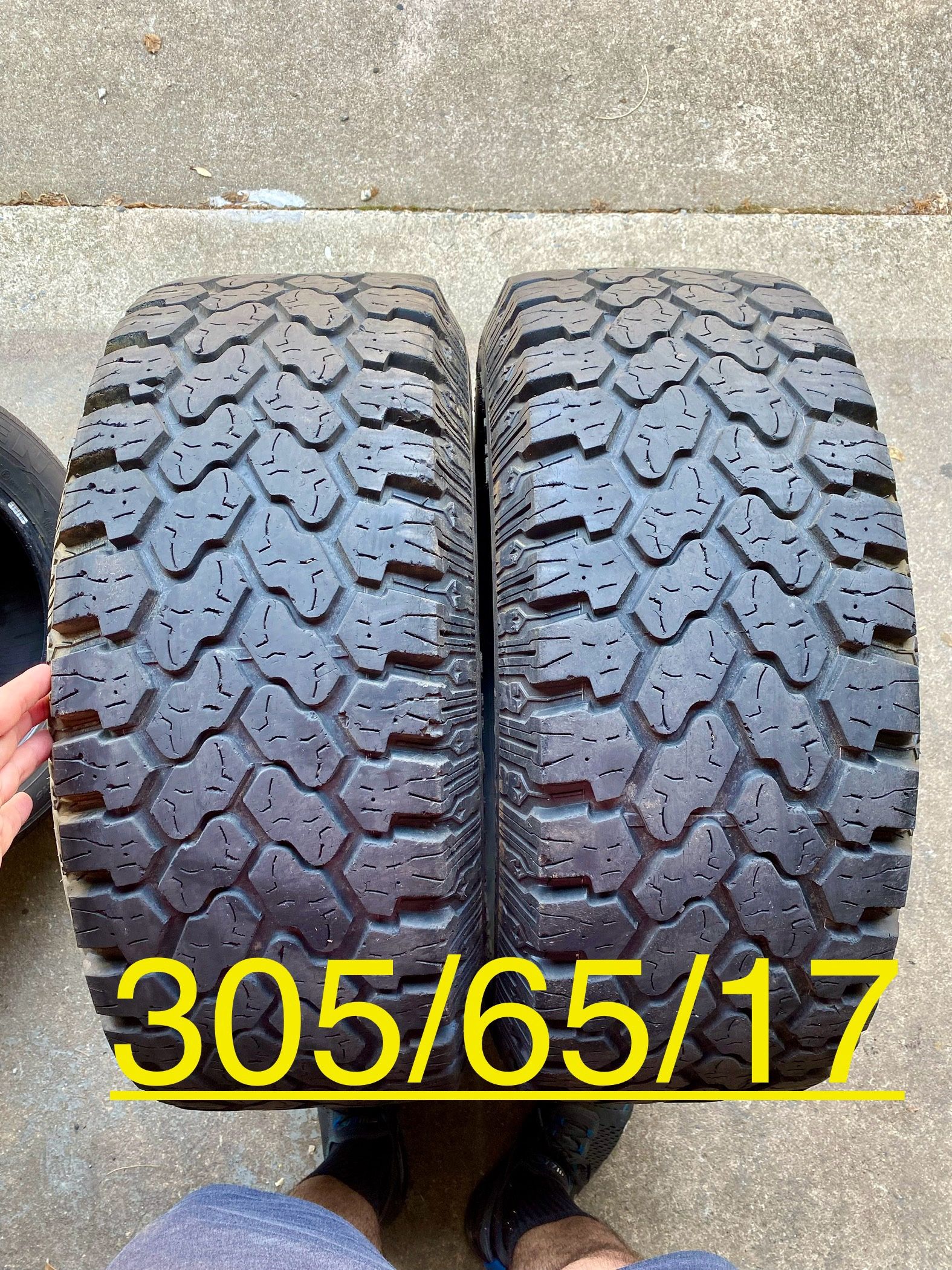 2) 33x12.50x17 Pro Comp Xtreme AT Tires 305/65/17 = 33x12.50x17 DOT 3112 $150 for Both I carry other sizes as well