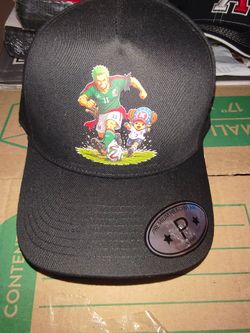 One Piece Zoro & Chopper Mexico Soccer Snapback Hat – Black – New