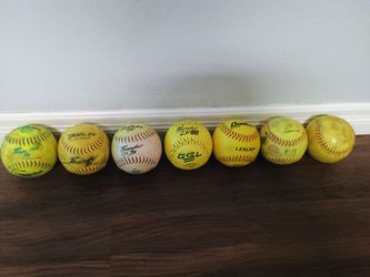 Slowpitch softballs used