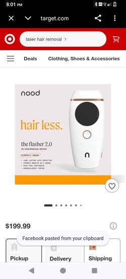 NEW~Nood The Flasher 2.0 IPL Permanent Hair Removal: Whole Body, All Hair Types, Electric Powered