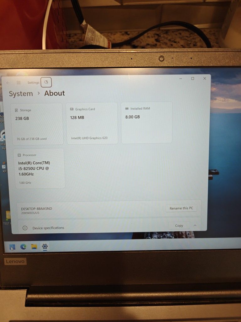 Lenovo Thinkpad Laptop I5 8th Gen