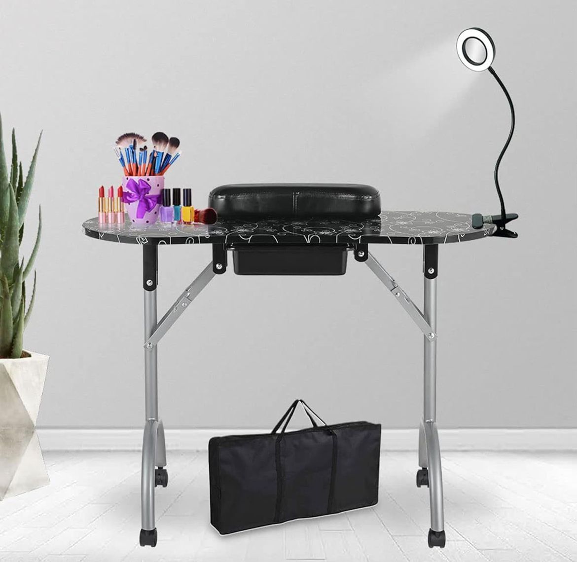 Foldable Manicure Table Nail Technician Desk