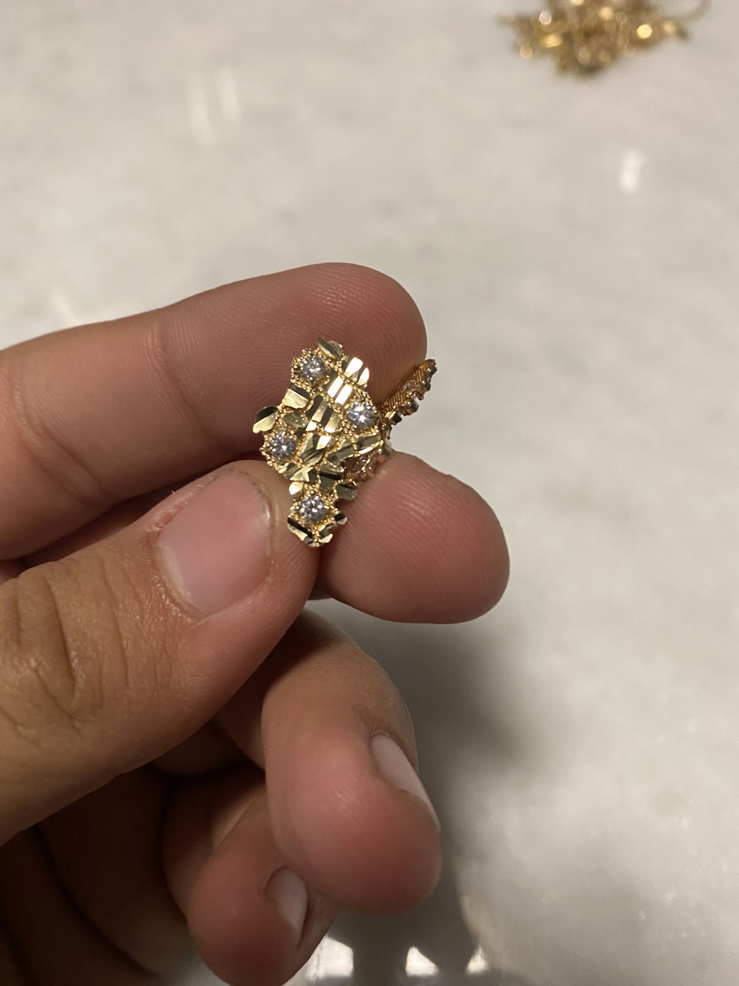 Diamond nugget earrings