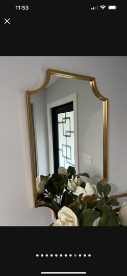 Modern Wall Mirror Gold Tone New