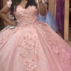 Pink Sparkling Quince/sweet 16 dress