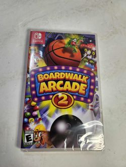 Brand New Sealed Boardwalk Arcade 2 Nintendo Switch Video Game Darts Basketball