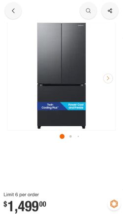 NEW Samsung 33" Counter Depth French Door Refrigerator – Matte Black – SEALED