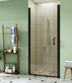 BRAND NEW 
36"-37 1/4" W x 72" H Pivot Semi-Frameless Shower Door with Clear Glass TK-KJJSSD3672ODCBFP1