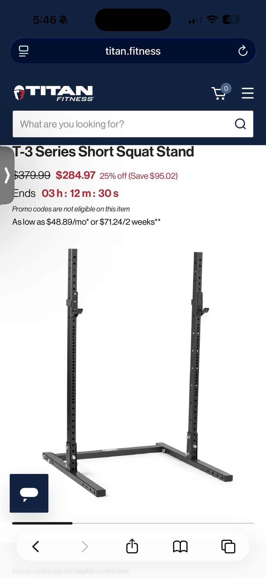 Titan Squat Rack With Spotter Arms