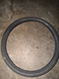 Black Bike Tire with Slick Tread 29 inc