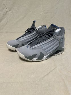 Cool Gray 14’s -Air Jordan 14 Retro -WolfGrey/ Spirt Blue CL Gry-Wht