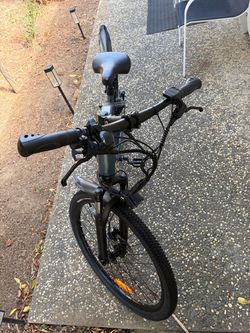 Black Mountain Bike with Front Suspension