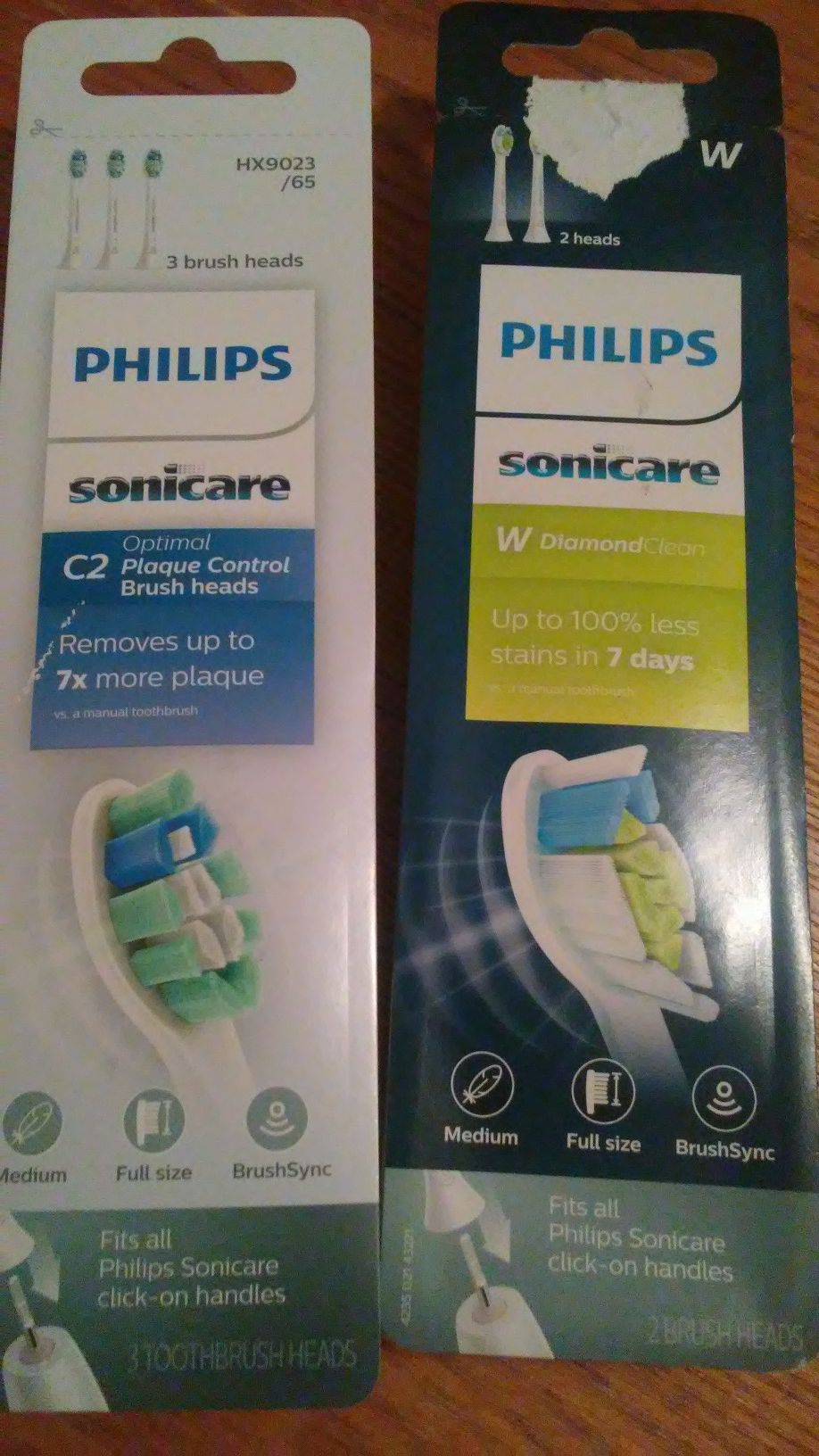 2 Replacement Heads for Sonicare toothbrush