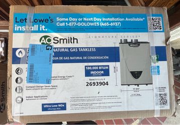 AO Smith Signature Series Natural Gas TanklessWater Heater