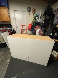 (3) WHITE CABINETS $60 each