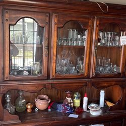 100$ Great Sturdy Wood Display Cabinets 