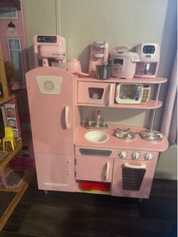Wood toy kitchen