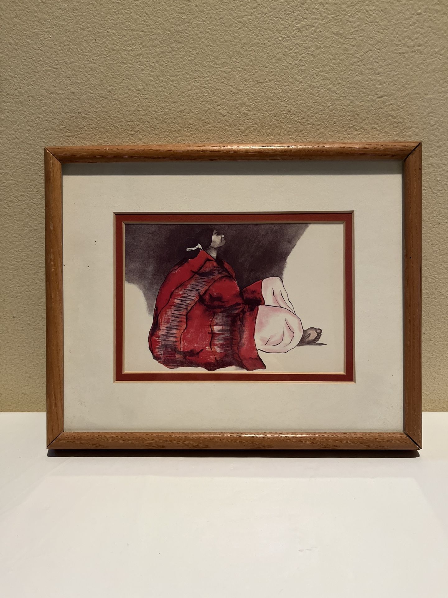 Framed Art Print Titled "Night" by the renowned Navajo artist R.C. Gorman