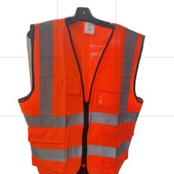 Safety ,Construction Vest For Men or for Women Unisex Size , It has clear plastic   fits for your identification ID, Color Shiny Gray Line . Brand New